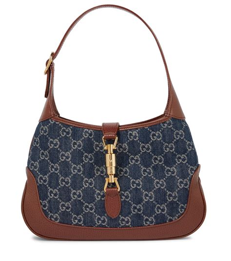 borsa gucci jackie bag denim|gucci 1961 shoulder bag.